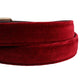 Men Burgundy Velvet Cotton Metal Buckle Belt