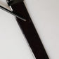 Black Double Strap Leather Silver Buckle Belt