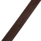Men Brown Calf Leather Logo Metal Buckle Belt