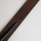 Men Brown Calf Leather Logo Metal Buckle Belt