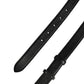 Men Black Calf Leather Logo Metal Buckle Belt