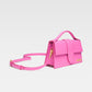 Neon Pink Leather Le Grand Bambino Handbag