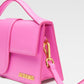 Neon Pink Leather Le Grand Bambino Handbag
