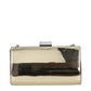 Gold Leather Clutch Bag