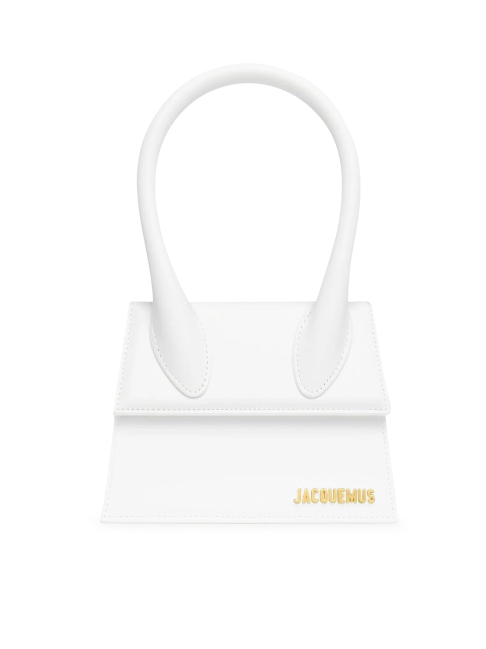 White Leather Le Chiquito moyen bag
