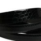Men Black Exotic Leather Double Strap Belt