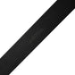 Black Classic Leather Logo Metal Buckle Belt