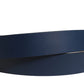 Men Blue Calf Leather Logo Metal Buckle Belt