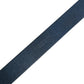 Men Blue Calf Leather Logo Metal Buckle Belt