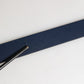 Men Blue Calf Leather Logo Metal Buckle Belt