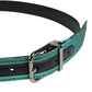 Men Green Lurex Polyester Metal Buckle Belt
