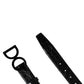 Men Black Exotic Leather Logo Buckle Belt