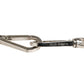 Black Leather Silver Chain Bag Accessory Shoulder Strap