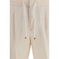 Beige Linen Casual Pants