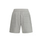 Gray Cotton Bermuda Shorts