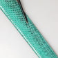 Green Leather DG Logo Embellished Buckle Belt