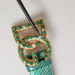 Green Leather DG Logo Embellished Buckle Belt
