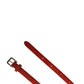 Red Velvet Crystals Chain Embellished Belt