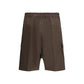 Brown Cotton Bermuda Shorts