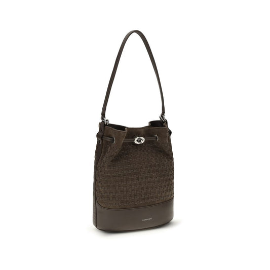 Brown Calf Leather Bos Taurus Backet Bag