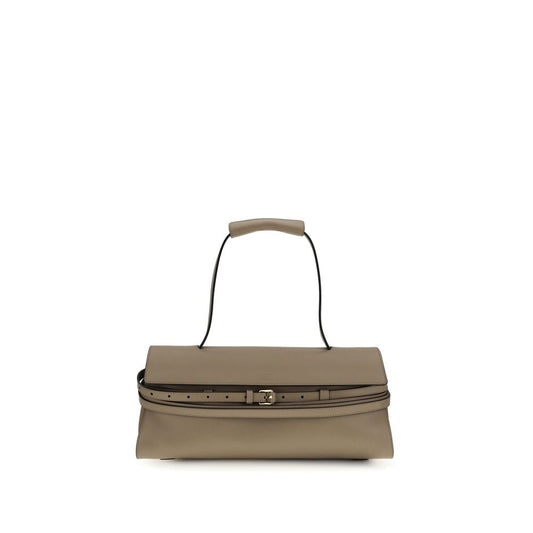 Beige Calf Leather Bos Taurus Shoulder Bag
