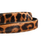 Brown Calf Fur Leopard Metal Buckle Belt