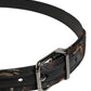 Multicolor Jacquard Silver Metal Buckle Belt