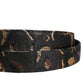 Multicolor Jacquard Silver Metal Buckle Belt