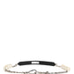 Black Leather Silver Chain Bag Accessory Shoulder Strap