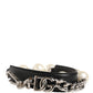 Black Leather Silver Chain Bag Accessory Shoulder Strap