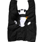 Men Black Polyester Panda Stuffed Ecobag Bag