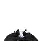Men Black Polyester Panda Stuffed Ecobag Bag