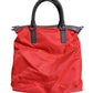 Red Nylon Multiple Compartments Tote Shoulder Borse Bag