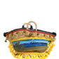 Multicolor Woven Straw Basket Embellished Sicily Bag