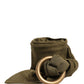 Army Green Cotton Round Buckle Waist Belt