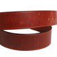 Bordeaux Wide Leather Waist Gold Silver Buckle Belt