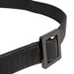 Black Leather Square Metal Buckle Waist Belt