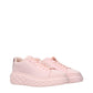 Pink Fabric Platform Sneakers