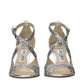 Gray Plastic Strap-On Sandals