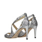 Gray Plastic Strap-On Sandals