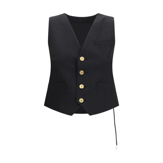 Black Polyester Waistcoat