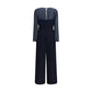 Blue Polyester Jumpsuit
