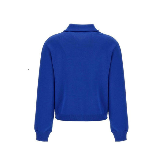Blue Nylon Cardigan