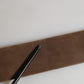 Brown Leather Wide Gold Metal Buckle Belt
