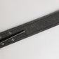Black Leather Cotton Logo Metal Buckle Belt