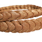 Brown Leather Braided Metal Buckle Belt