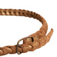 Brown Leather Braided Metal Buckle Belt