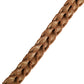 Brown Leather Braided Metal Buckle Belt