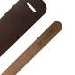 Brown Genuine Leather Logo Wide Waist Women Belt