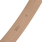 Beige Leather Logo Wide Waist Women Square Buckle Belt